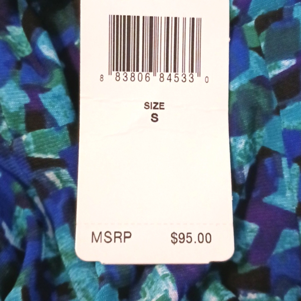 Chaps "Turquoise" Random Pattern Dress in Size Small (NWT) - Picture 6 of 6